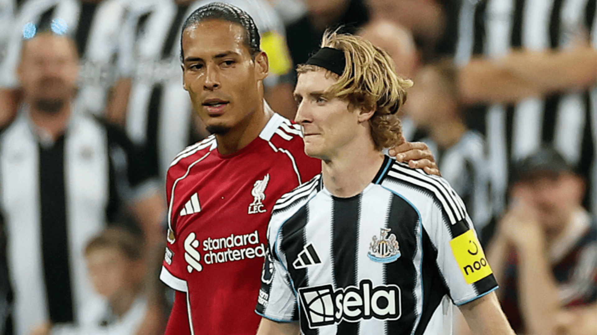 Bruno Guimaraes Assesses Anthony Gordon's Costly Red Card for Challenge on Virgil van Dijk in Newcastle's Defeat to Liverpool